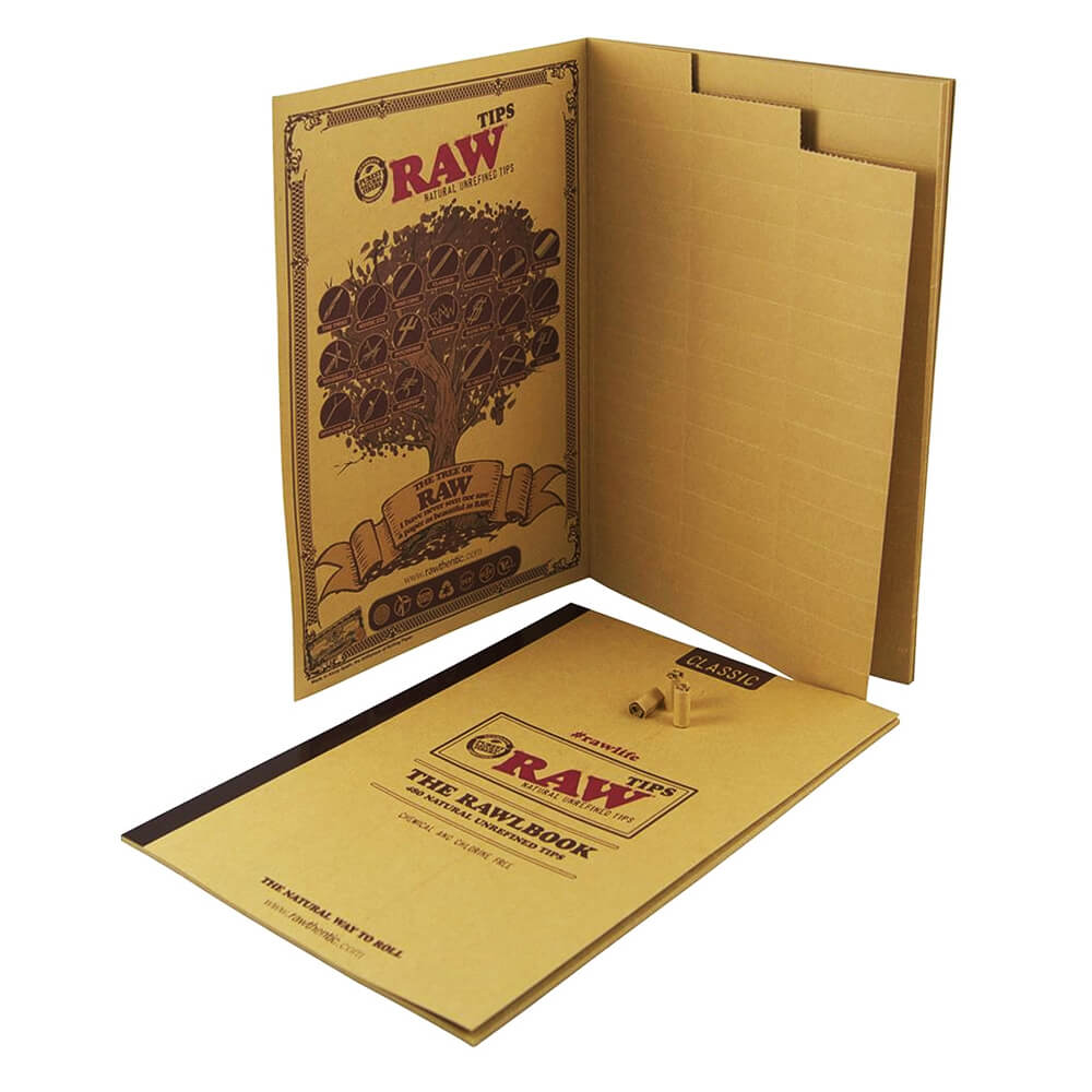 RAW Rawlbook 480 Natuurlijke Ongeraffineerde Tips in een Boek